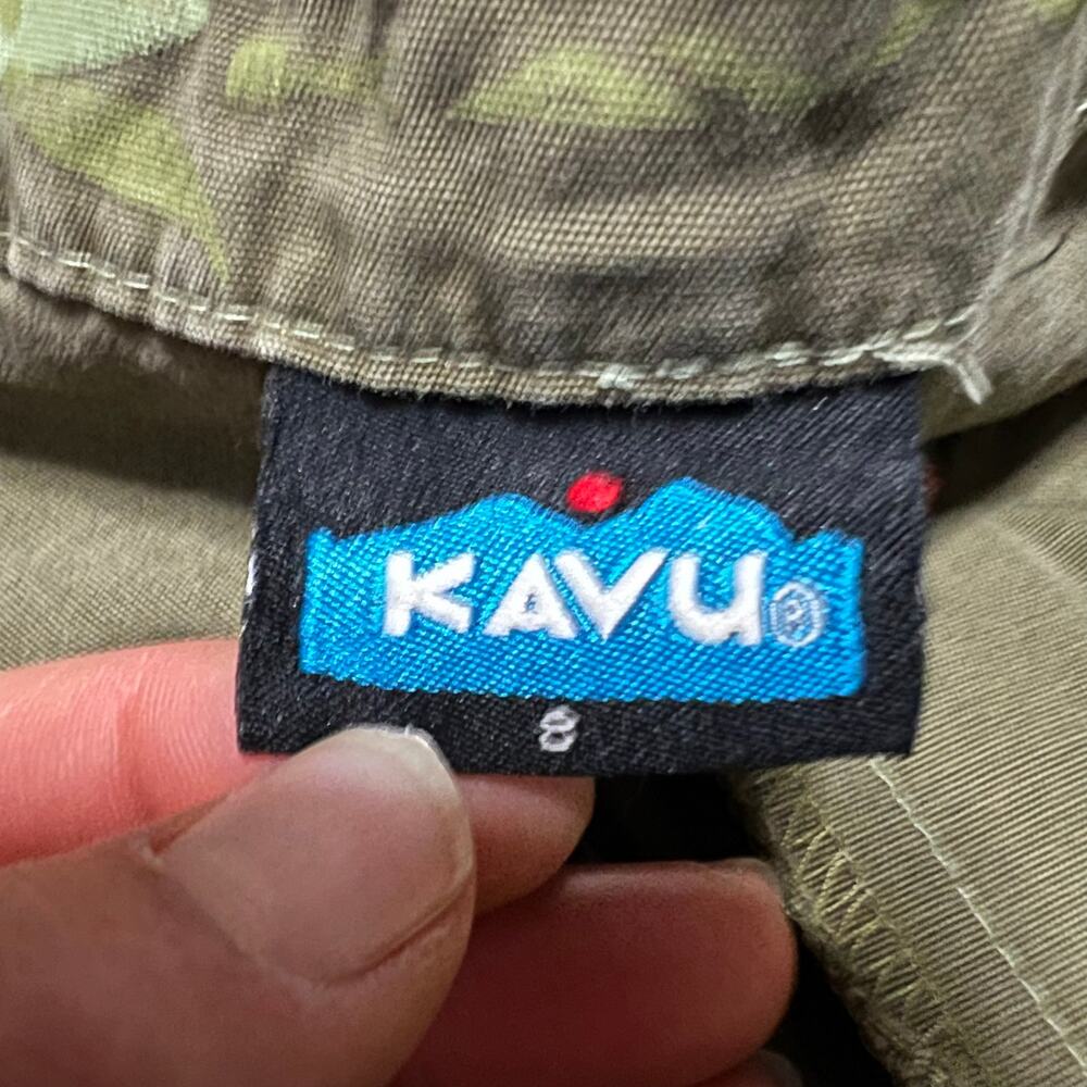 KAVU Pants Womens 8 (33x20.5) Capri Hiking Green Brown Outdoor Gorp - Picture 4 of 9